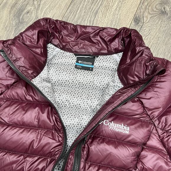 The North Face Down Jacket Size Small Womens Purple Arctic Crest Full Zip $260 - Picture 12 of 14